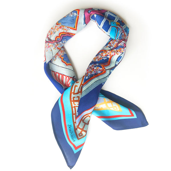 Blue Birds - 60cm viscose